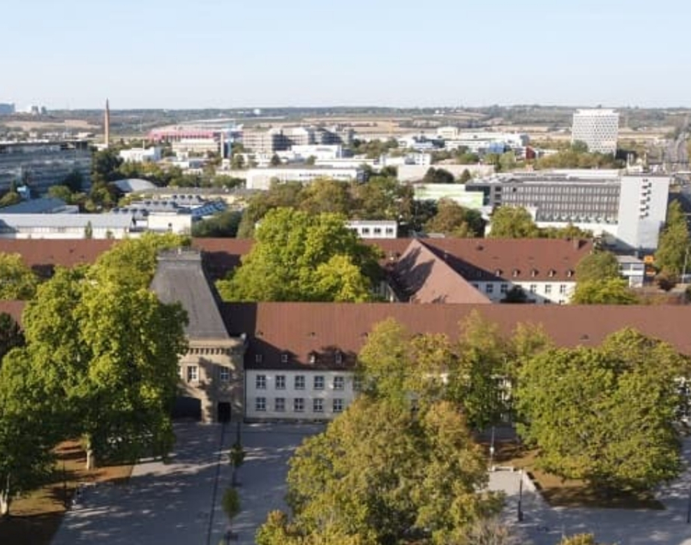 Vogelschaubild von Mainz